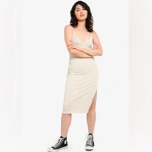 NWOT Abercrombie & Fitch | Soft A&F Seamless Rib Knit Midi Dress w/Slit - Size S